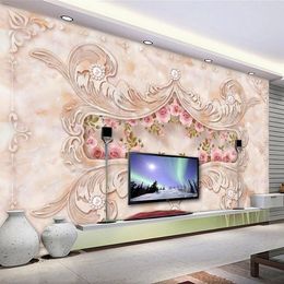 Custom Any Size Mural Wallpaper European Style Marble Photo Wall Paper Living Room TV Sofa Bedroom Luxury Fresco Papel De Parede