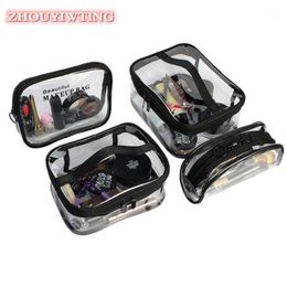 Cosmetic Bags & Cases Transparent PVC Storage For Women Travel Bag Organiser Clear Makeup Case Toiletry Beauty Pouch Wash Packing Cubes1