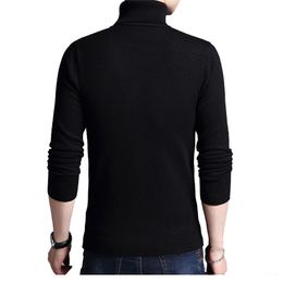 BROWON Brand-sweater Slim Sweaters Men's Base Coat Thickked Turtleneck Sweater Sweater Knitwear Long Sleeve Basic Sweater 201202