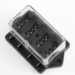 Car Fuse Box 4 Way Auto Fuse Holder Blade Truck Blade Fuses Boxes for Circuit Standard Standard ATO