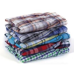 5 pcs mens underwear boxers shorts casuais algodão dormir cueca qualidade xadrez solto confortável homewear tamanho asiático