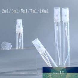 10pcs 2ML 3ML 5ML 7ML 10ML Empty Portable Clear Glass Spray Bottle Perfume Atomizer Small Sample Test Tube Bottle Glass Vials