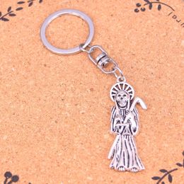 Fashion Keychain 51*19mm grim reaper death Pendants DIY Jewellery Car Key Chain Ring Holder Souvenir For Gift