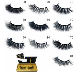15set/lot 3D Mink Eyelashes Multilayer Mink False Lashes Soft Natural Thick Eyelashes Eye Lashes Extension Beauty Tool 10 Styles