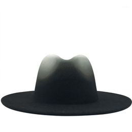 Wide Brim Hats Men Solid Colour Felted Hat Wedding Formal Dress Jazz Caps Band Belt Khaki Beige Autumn Winter Women Hats1