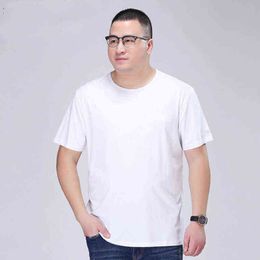 Men's Big T-Shirt Large Size 5XL 6XL 7XL 8XL 9XL 10XL 11XL 12XL 14XL 15XL Short Sleeve Round Neck Loose Casual Black Gray White G1229