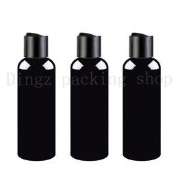 50X200ml Empty Refillable Black Amber Pet Bottle With Disc top Cap 200ML PET Shampoo 200ml Plastic Container