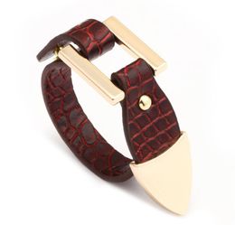 Women's leather bracelet, European and American fashion accessories, crocodile pattern bracelet, multi-color optional GD903