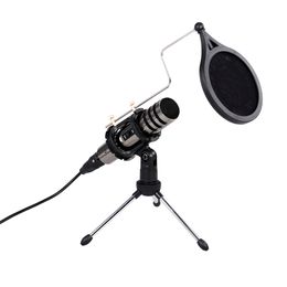 -2020 Microfono condensatore multifunzione Kit microfono Kit microfono 3.5mm Computer del telefono cellulare Karaoke Voice Microfono con treppiede