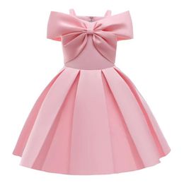 Kids Girls Princess Christmas Dress Bow Elegant Wedding Birthday Party Formal 2022 Baby Dresses