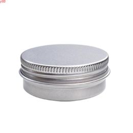 30ml Empty Cream Tin Can Aluminum Jars Pot Cosmetic Storage Metal Containers Screw Thread Lid Round Box 50pcs/lotqualtity