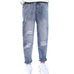 Jeans Girls Big Hole Kids Ripped For Spring Autumn Children's Casual Style Clothes
