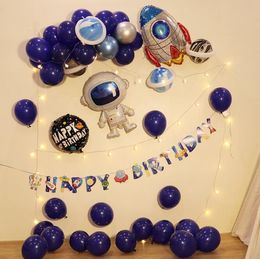 Party Supplies Aluminum film balloon Birthday party balloon set Star series decoration astronaut theme package Three styles for choose