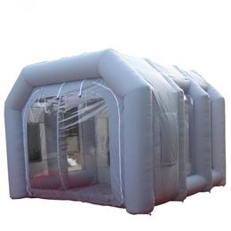 Customised Car Repair Tent Inflatable Painting Booth Pop up Spray Working Station Garage With Philtres and Clear Windows On Discount