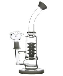 2020 New Design White 10 In Glass Bongs Pipe Tyre Philtre Dab Rig Smoking Water Pipes Cyclone Bongs Assorted Colour Upon Request