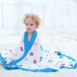 Bamboo Fibre Cotton robes Baby Muslin Swaddle For Infant Bedding Sheet Bath Towel 2 Layers Blanket For Newborns