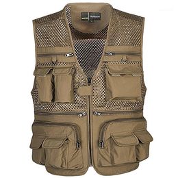 Unloading Tactical Vest Coat Fashion Men's Summer Photographer Waistcoat Mesh Work Sleeveless Jacket Tool Many Pocket Vest Male1