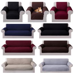 Solid Colour sofa Cover Washable Removable Towel Armrest couch Covers Slipcovers couch Dog Pets Single/Two/Three/Four Seater LJ201216