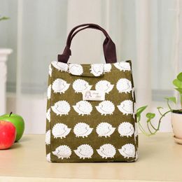 Storage Bags Local Stock Fashion Women Kid Men Insulated Canvas Box Tote Bag Thermal Cooler Food Lunch High Quality Waterproof