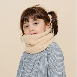 New Plush Autumn Winter Children Scarf Cotton Baby O ring Scarf Cartoon Boys Girls plush Kids Neckerchief Warm