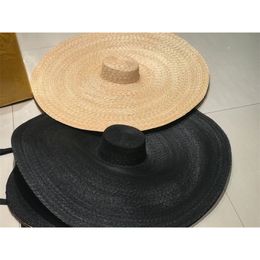 axi01807 summer photographed model fashion show catwalk 35cm wind brim leisure beach lady wedding cap women holiday sun hat Y200602