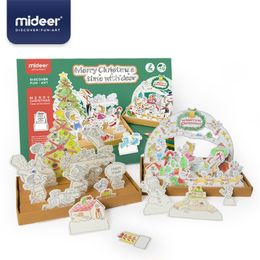 MiDeer DIY Toys Baby Colouring Christmas Card Set Scene + Creativity Imagination Hands-On Ability Kids Decoration Gift LJ201019
