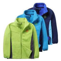 Spring And Autumn Trendy Girls Boys Sport Jacket Kids Polar Fleece Soft Shell Clothing Kids Outerwear 5-14T 201208