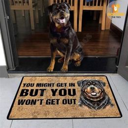 Rottweiler Doormat 3D Printed My Dog Non Slip Door Floor Mats Decor Porch 220301