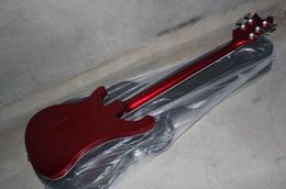 Custom 5 strings 4003 fire electric bass metallic red finishing 5 string Ricks bass