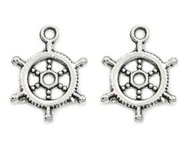 200Pcsilot Tibetan Silver Rudder Anchor Charms Pendant For Jewelry Making 20x15mm