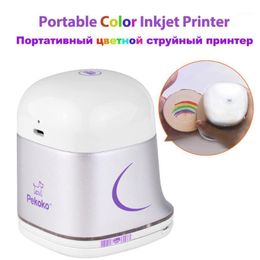 Printers Pekoko Portable Color Inkjet Printer Handheld Support 1200dpi Wireless Connection For Customized Text Code Pattern Logo1