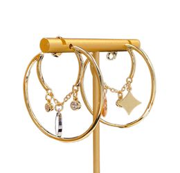 Мода Золотая Луна Hoop Hubgie Серьги для Женщин Вечеринка Свадебные Любители Подарочные Украшения Обручали с коробкой NRJ