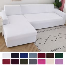 1/2Pcs Sofa Cover for Living Room Couch Cover Elastic L Shaped Corner Sofas Covers Stretch Chaise Longue Sectional Slipcover LJ201216