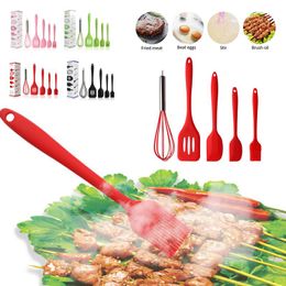 Silicone Cooking Tool Sets Beater Spatula Oil Brush Spoon Shovel Kitchen Utensils Sets Grade Ustensiles De Cuisine