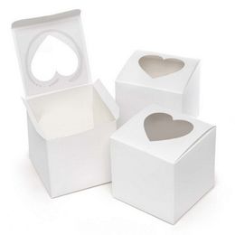 -Caixas em forma de coração Single PVC Cupcake Caixas Novas Caixas de Cupcake Estilo para Caixa de Presente Doces de Partido 217 J2