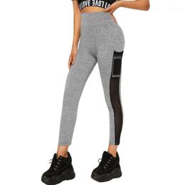 Yoga Outfits Spring Autumn Women Sport Pants Fashion Solid Colour Pocket Drawstring Elastic High Casual Ankle-Length