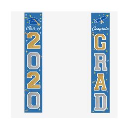 2020 Grad Door Banner 180x30cm, 100D Polyester Hanging Door Flags and Banners, Free Shipping
