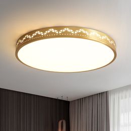 Modern Copper LED Ceiling Lights Fixtures Kitchen Hallway Balcony Round Lamps Plafonnier Lampara De Techo