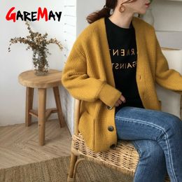 Female Sweaters Cardigans for women Casual long Sleeve Knitted Cardigans women Oversize Long Cardigans Knit Coat women's Jacket 201031