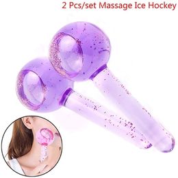 2pcs/Box Large Beauty Ice Hockey Energy Crystal Ball Cooling Globes Water Wave For Face and Eye massage 220216