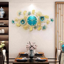 Creative Large Wall Clock Modern Design Living Room Luxury Chinese Metal Wall Clock Silent Reloj De Pared Home Decoration DG50WC H1230