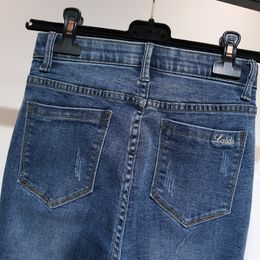 Jeans Woman High Waist Plus Size Skinny Mom Denim Femme Blue Full Length Pencil Pants LJ201030