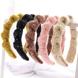 New Fashion Women Hairband Cross Knot Multi-layer Knitted Headband Girls Warm Casual Headwear Winter Hair Accessories