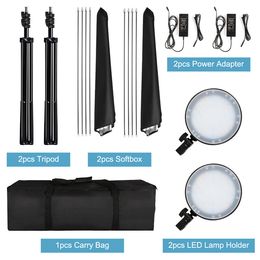 FreeShipping Photography 50x70CM Four Lamp Softbox Kit With 8pcs Bulb Soft Box Accessories Tripod Stand For Professional Photo Studio Video