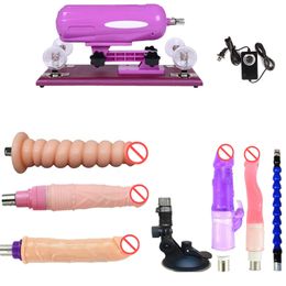 Adult Small Sex Furniture Automatic Thrust Massage Machine Gun With Multiple Toys