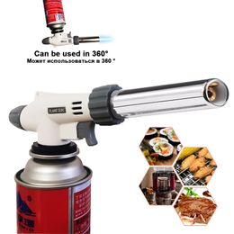 Flame Gun Gas Torch Multifunctional Barbecue Torch Flame Cooking Heating Flame BBQ Heating Tool For Camping Welding 211224