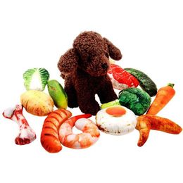 Dog Chew Toys Pet Toy Plush Canvas Resistant To Biting Carrot Cabbage Broccoli Corn Delicious Vegetables Shapes For Puppy