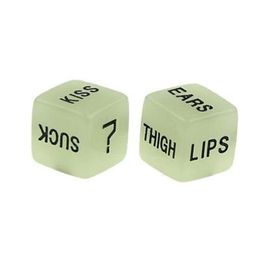 2pcs/lot Dice Toys Funny Glow In Dark Love Sieves Adult Couple Lovers Games Sex Party Toy Valentines Day Gift for Boyfriend