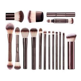 Hourglass Makeup Brushes No.1 2 3 4 5 7 8 9 10 11 Vanish Veil Ambient Double-Ended Powder Foundation Cosmetics Brush Tool 17model