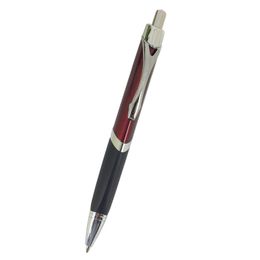 Fashionable Triangle Ballpoint Pen with Soft Rubber Grip Silver & Red Pen Retractable Press Push Writing Stationery Unisex Gifts 201111